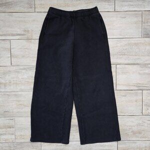 Offline by Aerie Wide Leg Sweatpants Women Black Soft Retro Loungewear M Short